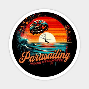 Parasailing Wings over Water Design Magnet